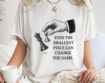Schackpjäs Förändra Spelet Grafisk T-shirt, Unisex Strategigåva