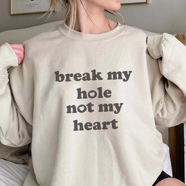Break My Hole Not My Heart Shirt, Trending Unisex Tee Shirt, Unique Shirt Gift, Break My Hole Not My Heart Sweatshirt Hoodie