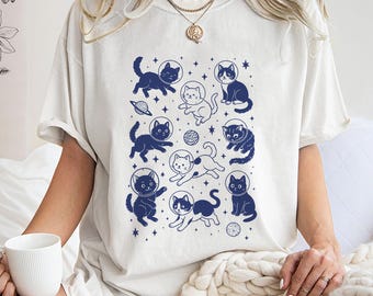 Astrocat Unisex T-shirt, Rymdkattälskare Gåva