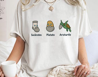 Sockrates Platato Aristurtle Shirt, Funny Philosophy Pun Tee