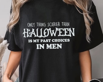 Rolig Halloween-t-shirt, läskiga val från förr för män, unisextröja