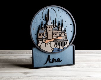 Signo de nombre de madera - Decoración personalizada de la guardería del tema de fantasía para el bebé