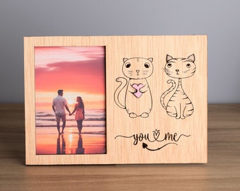 Marco de Fotos de Madera para Regalo de Día Especial con Grabado Personalizado, elige diseño