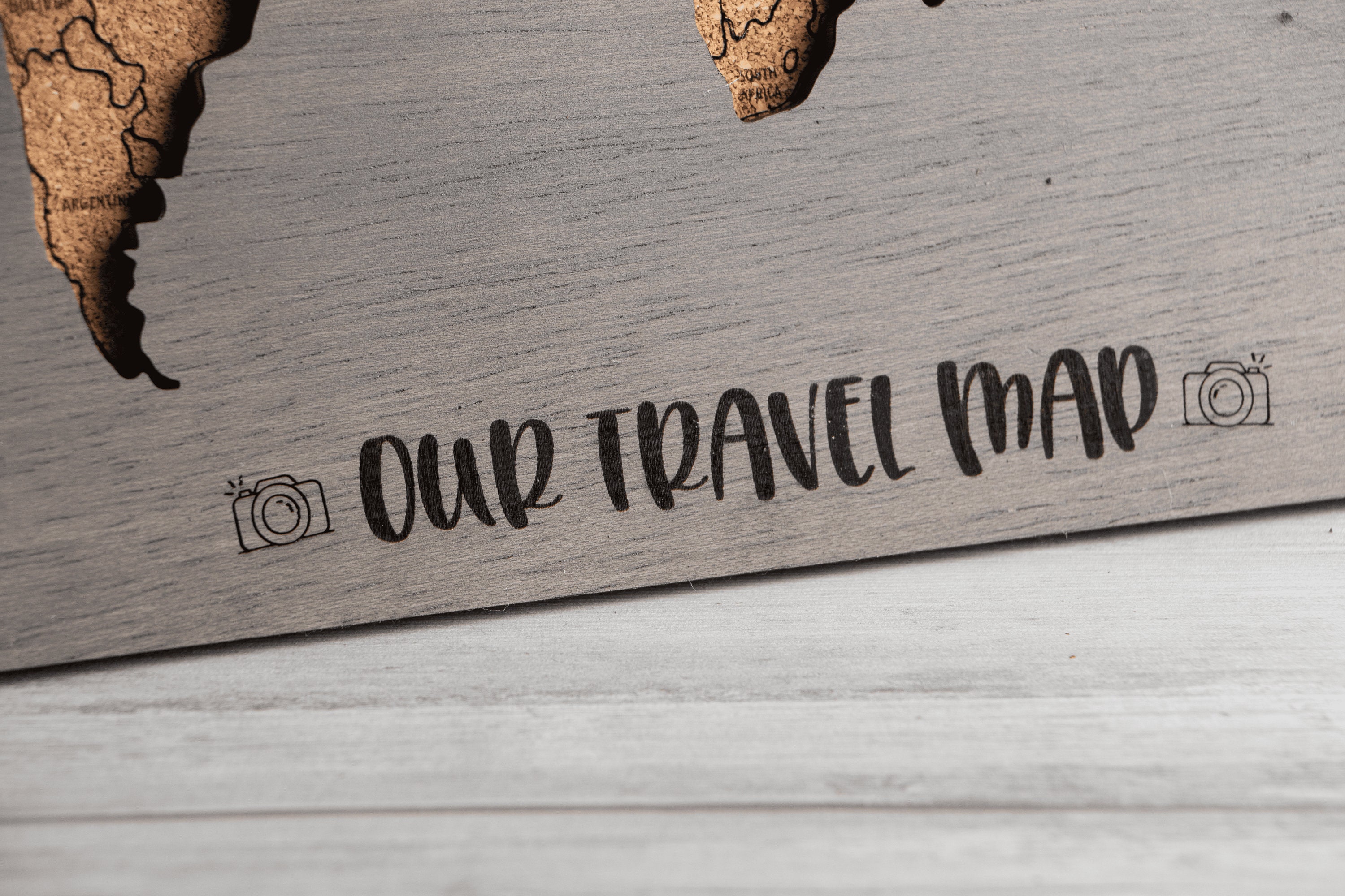 Custom World Map Pin Cork Board personalized Home decorative Wood Cardboard Travel Memory Journey Adventures Personalised Pins free gift