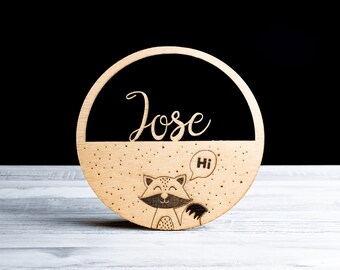 Signo de nombre de madera personalizado, decoración personalizada de la pared de la guardería, regalo ideal para baby shower, arte elegante de la habitación del bebé