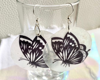 Capiz Shell Earrings- butterfly