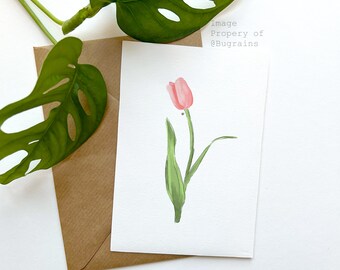 Floral Postcard -  Plants Art Prints | Unframed A6 Art Postcard | Nature Illustrated | A6 Flower Art Cards | Mini Prints