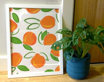 Oranges Print | Citrus Wall Hangings | Kitchen Art| Home Decor | Gallery Wall | Living Room | Digital Art
