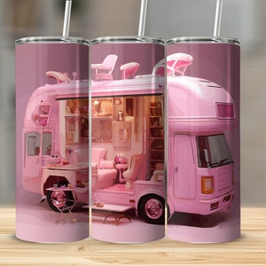 Motor Home Tumbler Wrap 20oz Skinny PNG | 3D RV Dream Sublimation Design | Straight & Tapered Wrap | RV Life Van Life Download