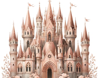 Storybook Castle Clipart Bundle – 12 Fantasy Castles PNG | Castlecore Aesthetic | Romantasy Fairytale Art | Digital Castle PNG for Crafts