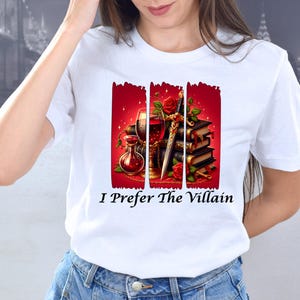 I Prefer the Villain PNG, Dark Romance Png, Book Quotes Png, Book Lover PNG, Romantasy Prefer the Villain Book Lover, Reader Png, Book Png