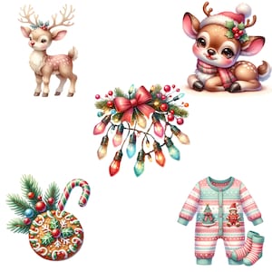 Sweet Christmas Clipart Bundle | 36 Sweet Christmas PNG for Crafts and Decor | Christmas PNG Bundle | Holiday Art | Printable | Transparent