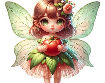 Clipart de jardín de hadas de acuarela, 12 PNG, lindo clipart de huerto de hadas, paquete de hadas del bosque encantado, hadas mágicas, uso comercial