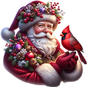 Santa Clipart | Festive Santa Animal Clipart Bundle | 12 High-Quality PNG Designs | Holiday Art | Christmas Printables | Commercial Use