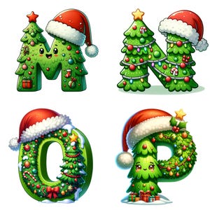Christmas Alphabet, Christmas Tree Alphabet, Letters Png, Alphabet Png ...