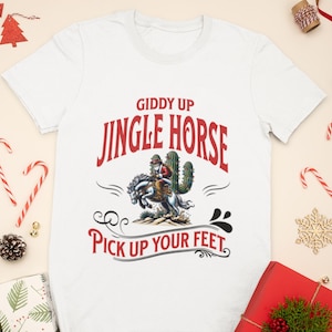 Cowboy Christmas Sweater png, Giddy Up Jingle Horse png Pick Up Your Feet png, Christmas Horse png, Cowgirl Shirt png, Christmas Hoodie png