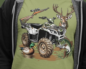四輪車 png、泥遊び png、デジタルダウンロード、狩猟昇華 png、釣り png、ATV png、Tシャツ、マグカップ、彼への贈り物