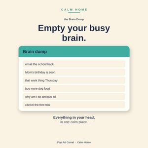 Brain Dump Printable, ADHD Brain Dump Journal, Daily & Night Brain Dump Pages, Overwhelmed Mind To-Do Organizer, Mental Declutter Worksheet