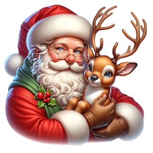 Weihnachtsmann Clipart | Weihnachtsmann Clipart Bundle | 11 hochwertige Designs | Urlaub Kunst | Drucksachen | Weihnachten Clipart png | Transparenter Hintergrund