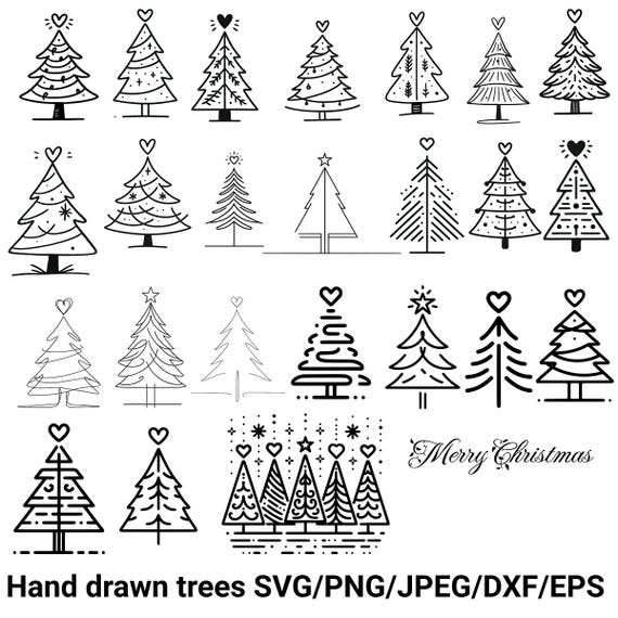 Christmas Tree Svg Bundle, Christmas Svg, Christmas Tree Png, Christmas Tree Svg, Christmas Clipart, Christmas Digital,Cricut,Silhouette,Dxf