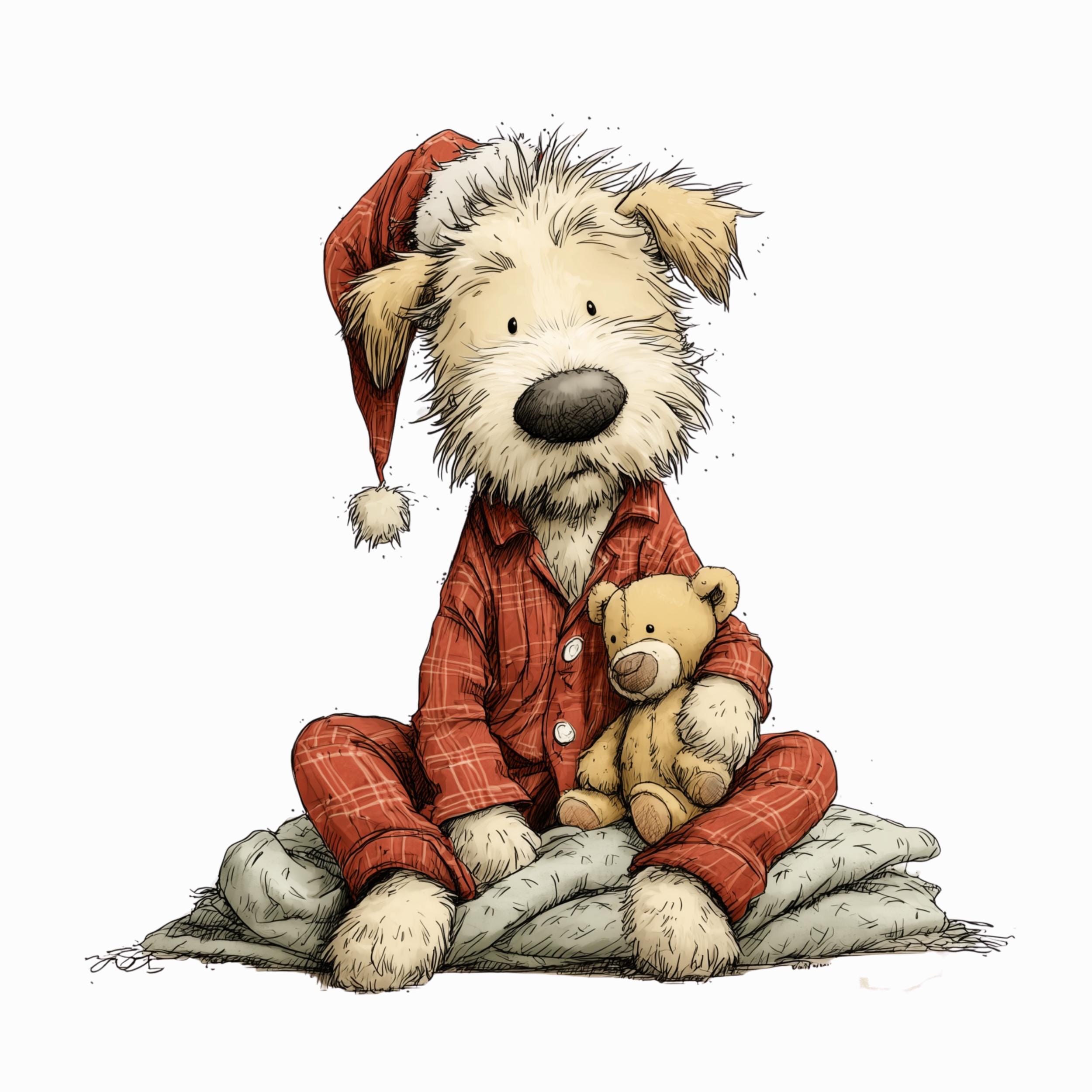 Christmas Dog Clipart Bundle 18 PNG Watercolor Puppy Clipart Cute ...