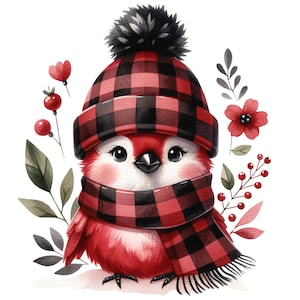 Christmas Buffalo Plaid Clipart, 12 PNG Adorable Buffalo Plaid Clipart, Buffalo Plaid PNG, Xmas Clipart, Christmas Bundle, Commercial Use