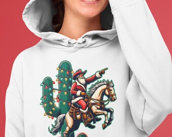 Western Weihnachtsmann Aquarell Vintage Clipart Weihnachten Cowboy pngPferd png Rustikal Urlaub Tshirt Verzierung Digitales png Design