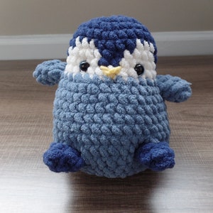 Crochet Blue Cuddly Penguin Plushie | Handmade Crochet Item | Crochet Plushie | Penguin