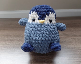 Crochet Blue Cuddly Penguin Plushie | Handmade Crochet Item | Crochet Plushie | Penguin