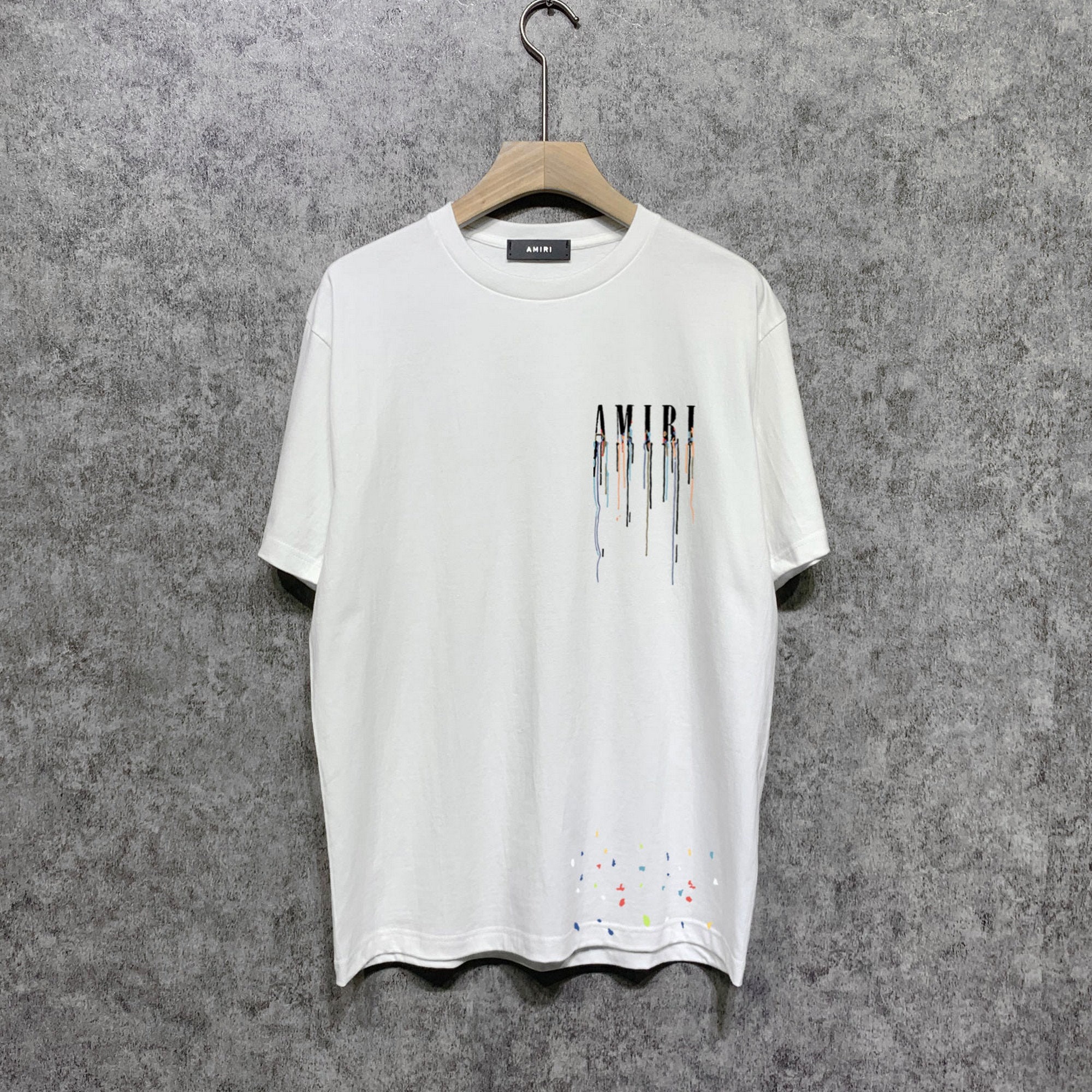 amiri t shirt paint splatter