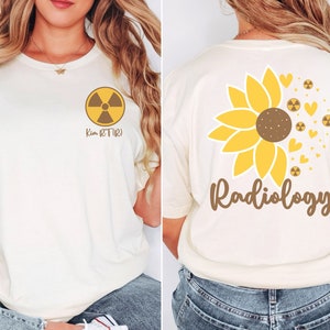 Personalized Sunflower Rad Tech Shirt, Rad tech shirt, gift for radiologist, Rad Tech Gift, Radiology shirt, Radiology Dept Team Shirts