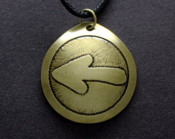 Guiding Spirit: Brass Arrow Pendant Inspired by the Camino de Santiago