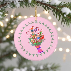 Christmas Bouquet Ceramic Ornament Gift
