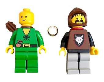 Vintage 1990’s Early Lego Robin-hood & John Genuine  Forestmen MiniFigures