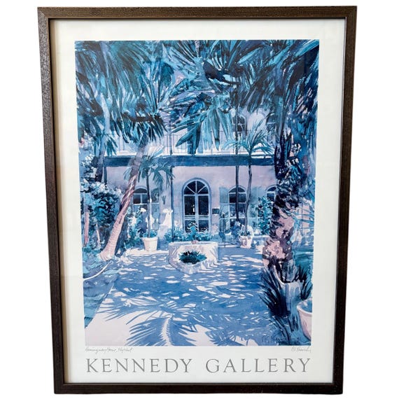 Signed Robert E. Kennedy Painting Lithograph Print Hemingway House