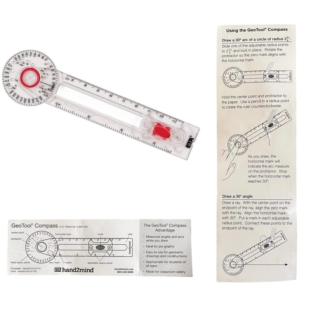 ETA Hand2mind Geotool Compass, Set of 7 Geography School Supply Mapping ...