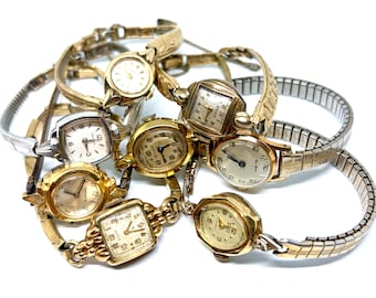 7 Vintage Gold RGP GF Women’s Mechanical Wind Watch Bulova Seiko Elgin RREPAIR