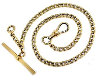 Antique Simmons Art Deco Victorian 12k Gold Filled Vintage Watch 3.9MM 12” Chain Fob