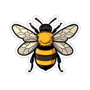 Buzzworthy Accessory, Bee Sticker, Save the Bees, Vinyl Decal, Ecofriendly