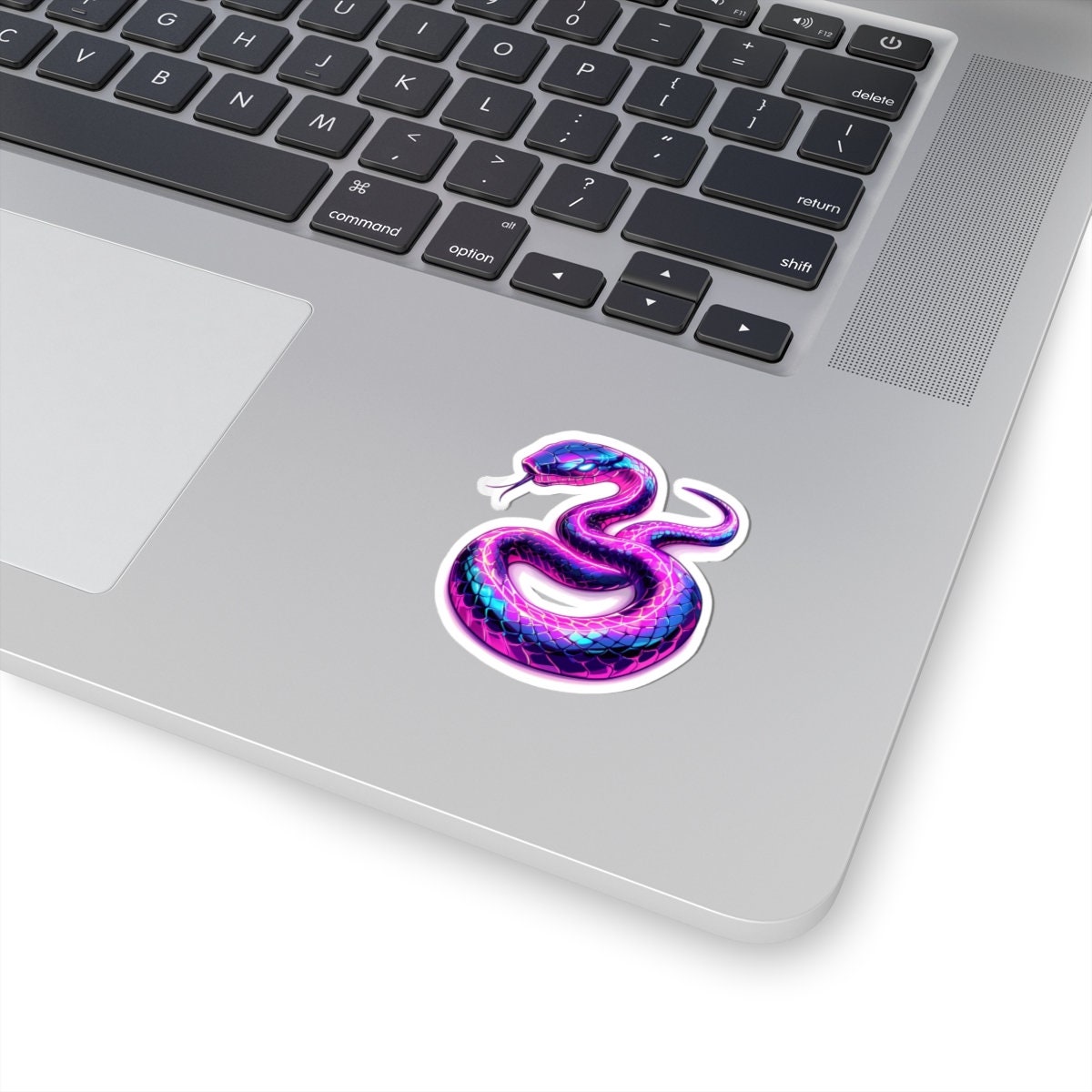 Neon Snake Sticker, Colorful Vector Illustration, Elegant & Shiny ...