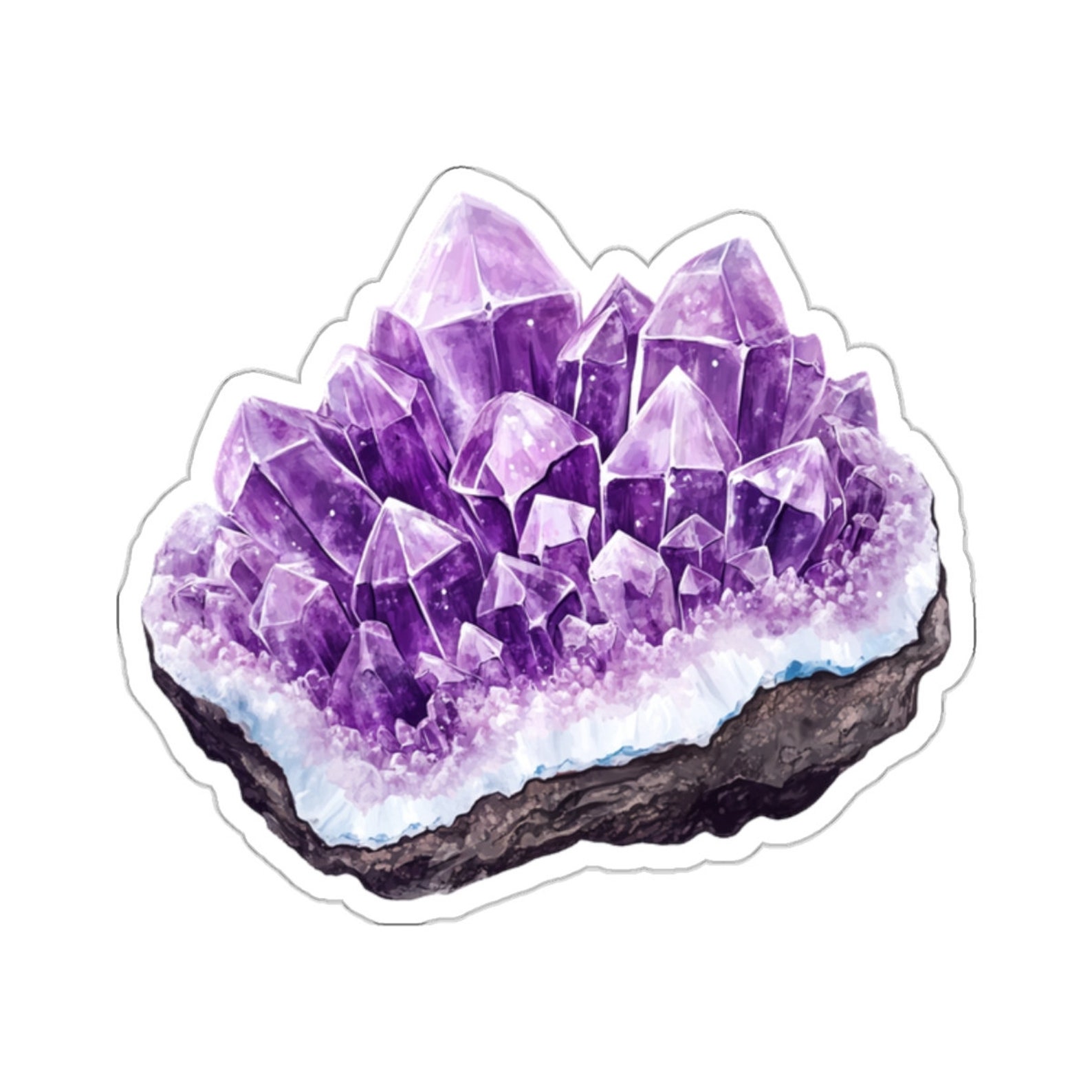 Geode Sticker Amethyst Geode Sticker, Purple Crystal Vinyl Decal - Etsy