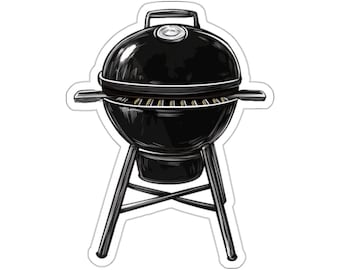 Grill Master's Dream, Black Kettle Charcoal Grill Sticker, Perfect for BBQ Lovers