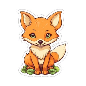 Cute Fox | Woodland Fox Sticker | Adorable Vinyl Decal | Perfect for Laptops, Notebooks, Water Bottles | Whimsical Indoor Accessory