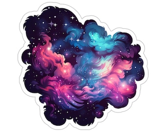 Galaxy Gaze | Space Nebula Sticker | High-Quality Vinyl | Astronomy Enthusiast | Cosmic Decor | Laptop Sticker | Cool Science Gift