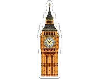 Big Ben Sticker, London Landmark, Travel Souvenir