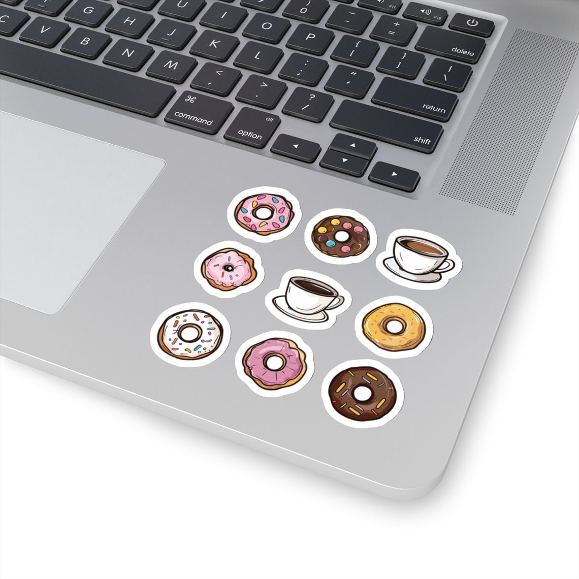 Morning Brew & Donut Crew, Coffee and Donuts Sticker Pack, Laptop and ...