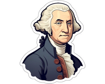 George Washington Sticker: Patriotic History Buff Vinyl Decal