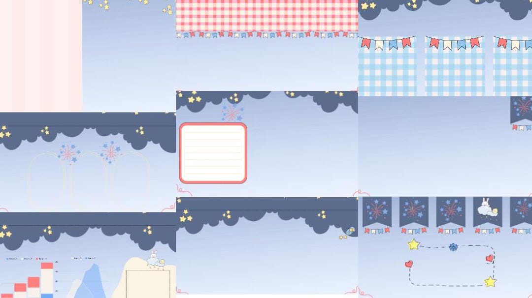July Powerpoint Frame July Theme Powerpoint Template - Etsy