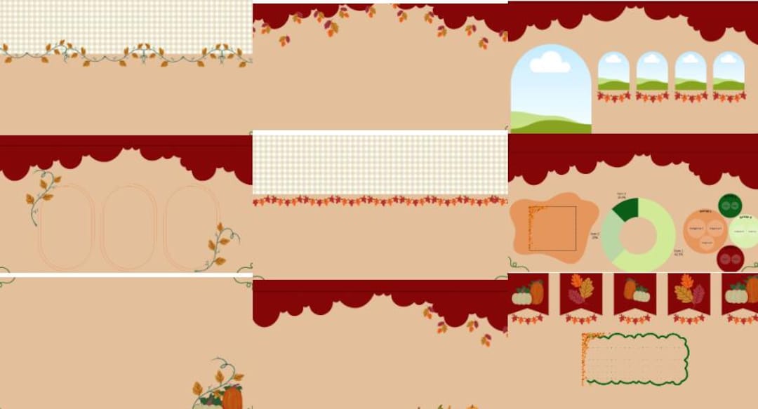 November Powerpoint Background Simple November Themed Powerpoint Template - Etsy