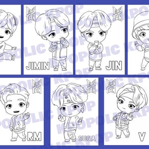 Digital Download BTS Tinytan A3 COLORING